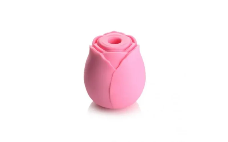 10x pink wild rose silicone suction massager