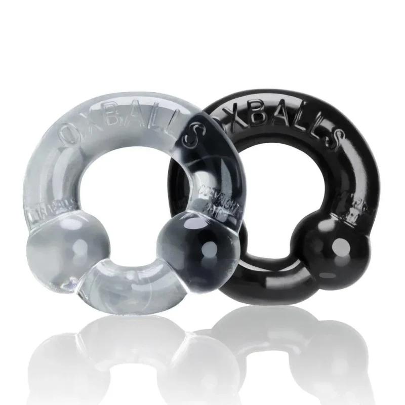 2 pack black clear ultraballs cockring