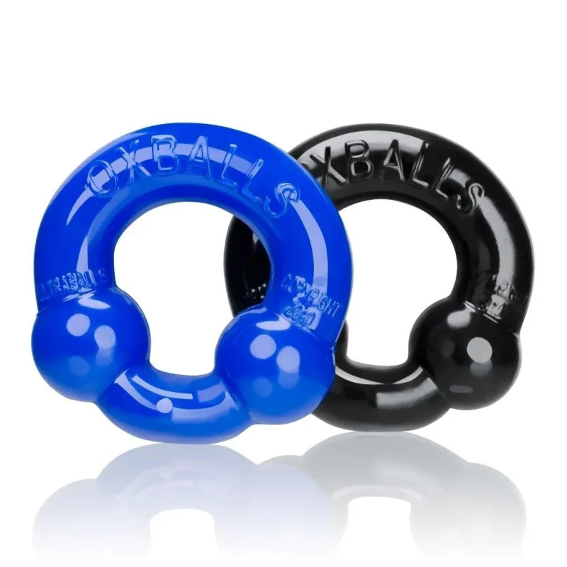 2 pack black police blue cockrings