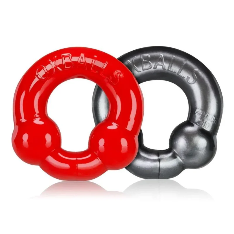 2 pack steel red cockring ultraballs