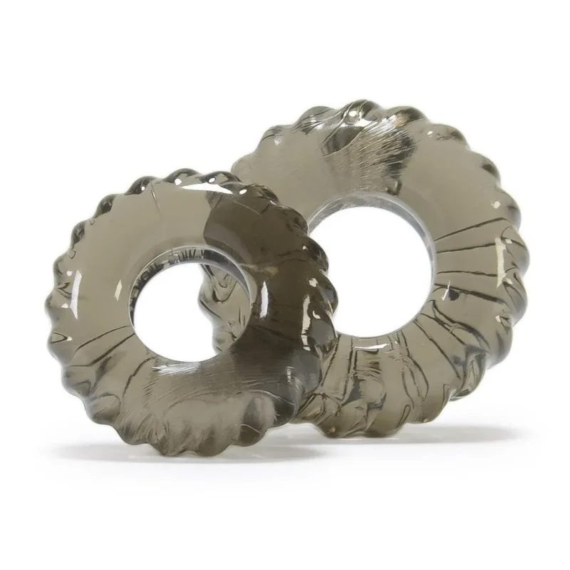 2 piece clear silicone cockring set