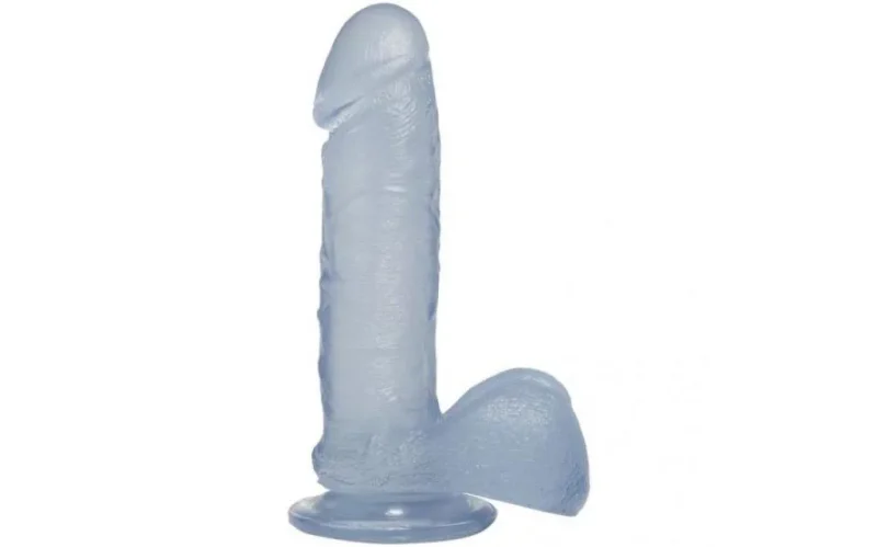 7 realistic clear dildo with balls