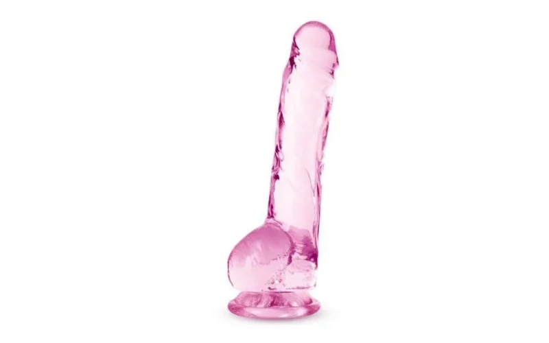 8 inch rose quartz dildo for natural pleasure