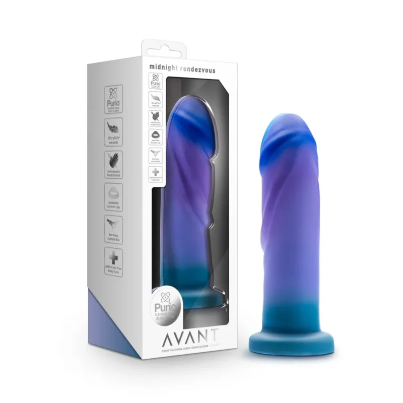 avant midnight ocean blue 19cm dildo