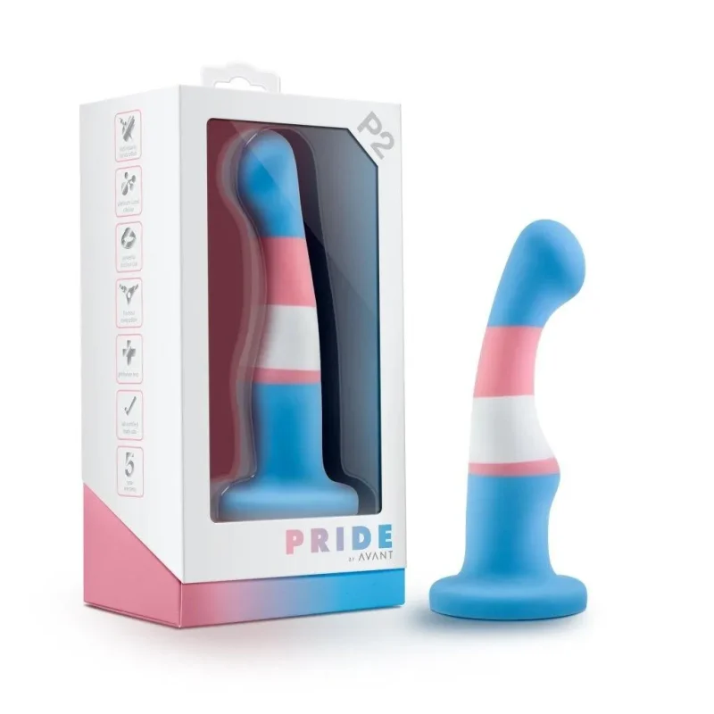 avant pride p2 true blue silicone dildo