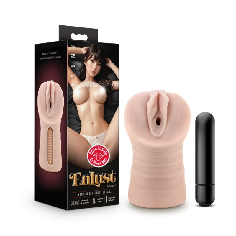 ayumi vibrating flesh stroker enlust rechargeable sex toy