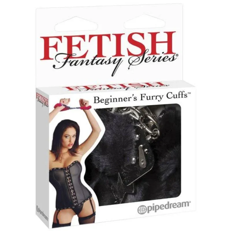 beginner s furry cuffs soft black fluffy restraints