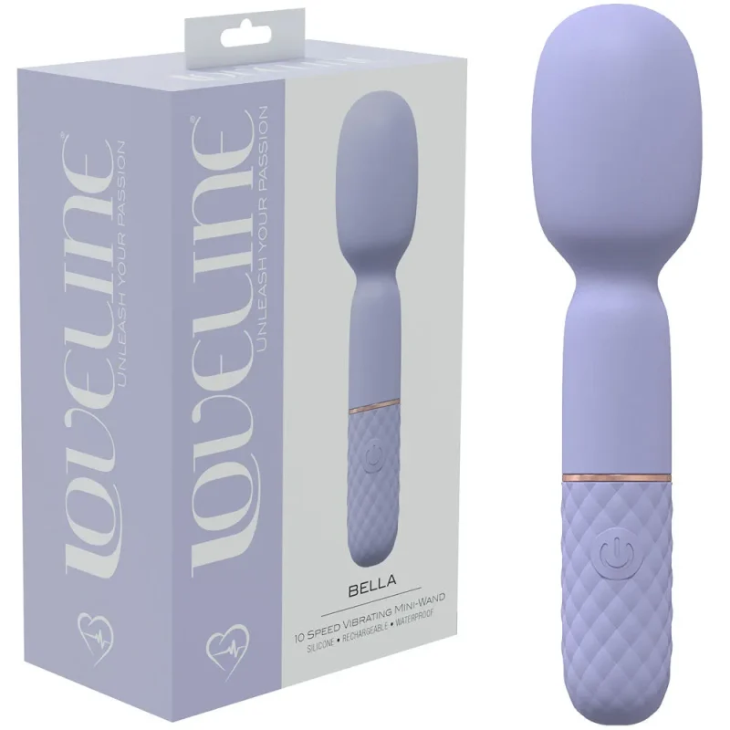 bella lavender massage wand 14cm usb rechargeable