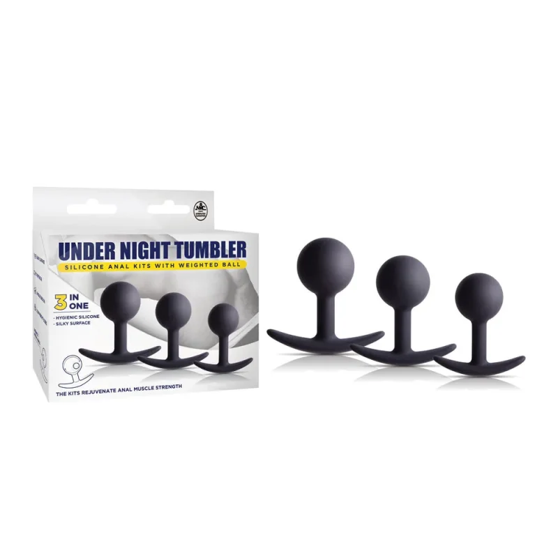 black butt plugs set weighted balls 3 sizes