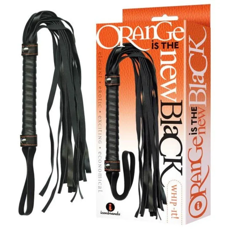 black flogger whip whip it orange is the new black