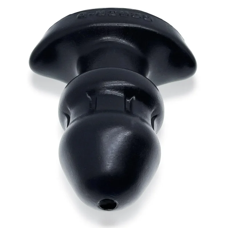 black flow thru drain buttplug