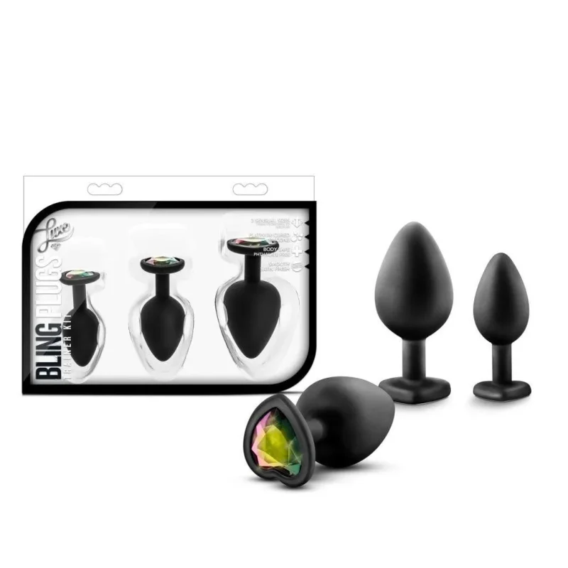 black rainbow gem training plugs kit