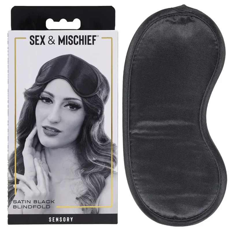 black satin blindfold for enhanced sensuality sex mischief