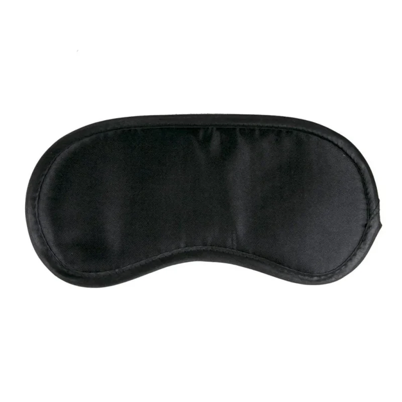 black satin sleep mask