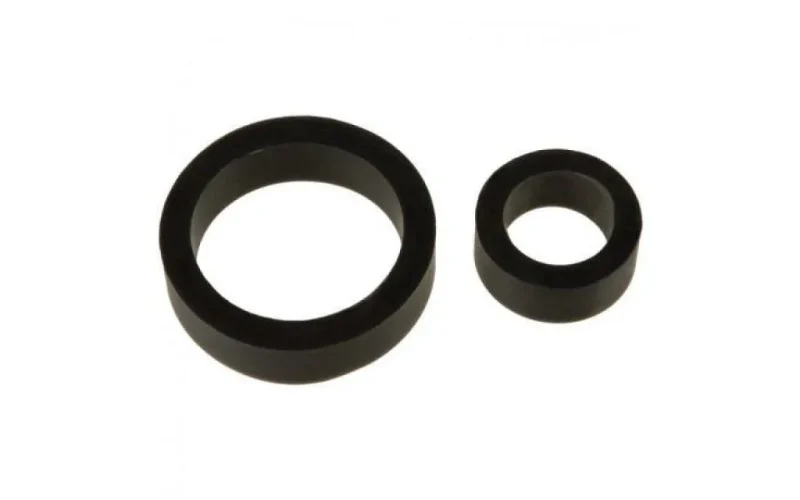 black silicone cock rings 2 pack