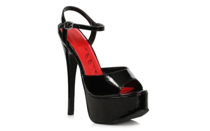 black stiletto sandals 6 5in heel