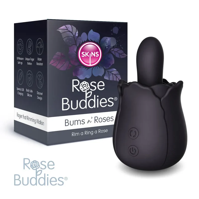 black usb rechargeable anal rimming stimulator rose buddies