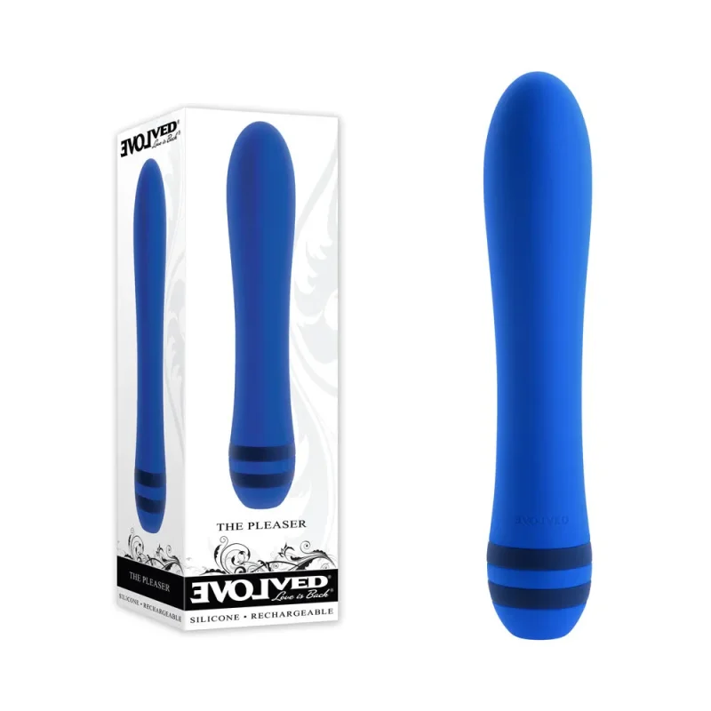 blue 16 5 cm usb rechargeable vibrator evolved pleaser