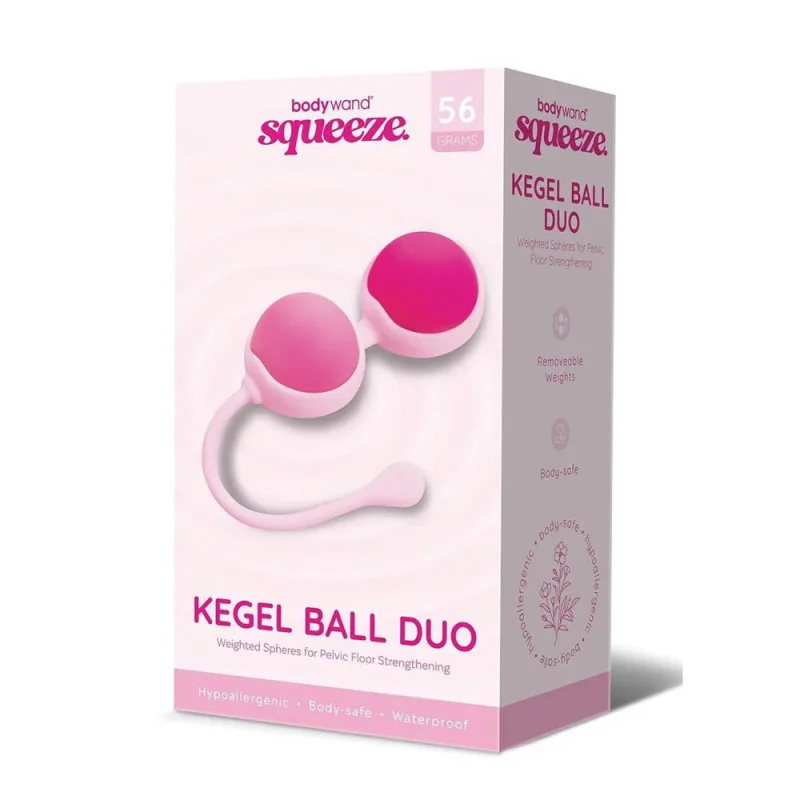 bodywand squeeze pink weighted kegel balls duo