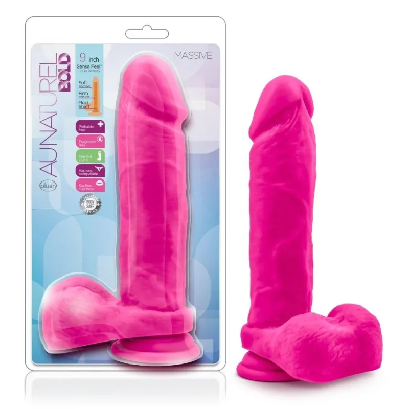 bold 9in pink dildo au naturel