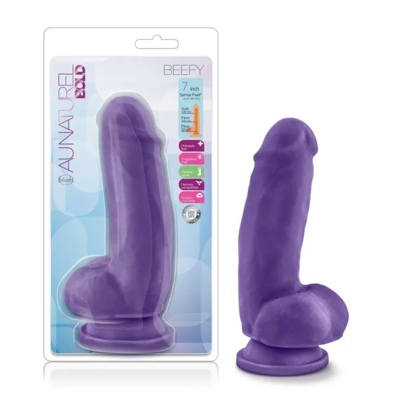 bold purple 7in naturel beefy dildo