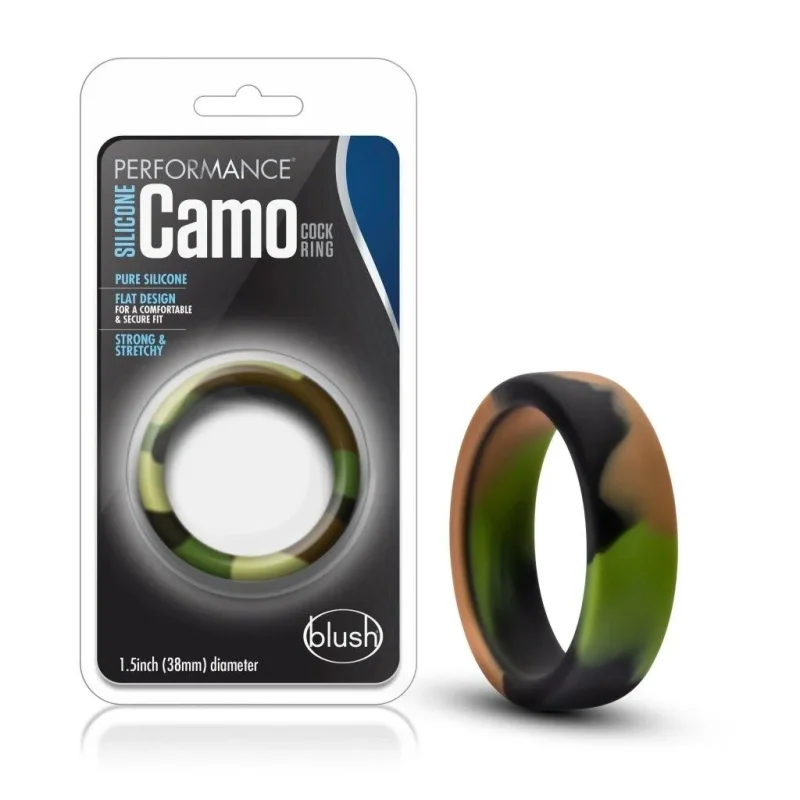 camo silicone cock ring green performance