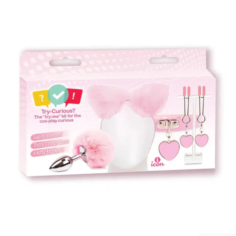 curious kitty cosplay kit 5 piece pink set