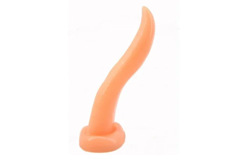 curved flesh tongue shaped anal plug