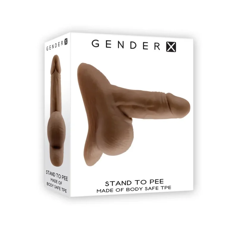 dark brown realistic stand to pee funnel for gender