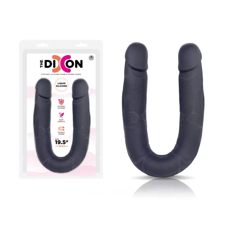 dixon black 50cm silicone double dong