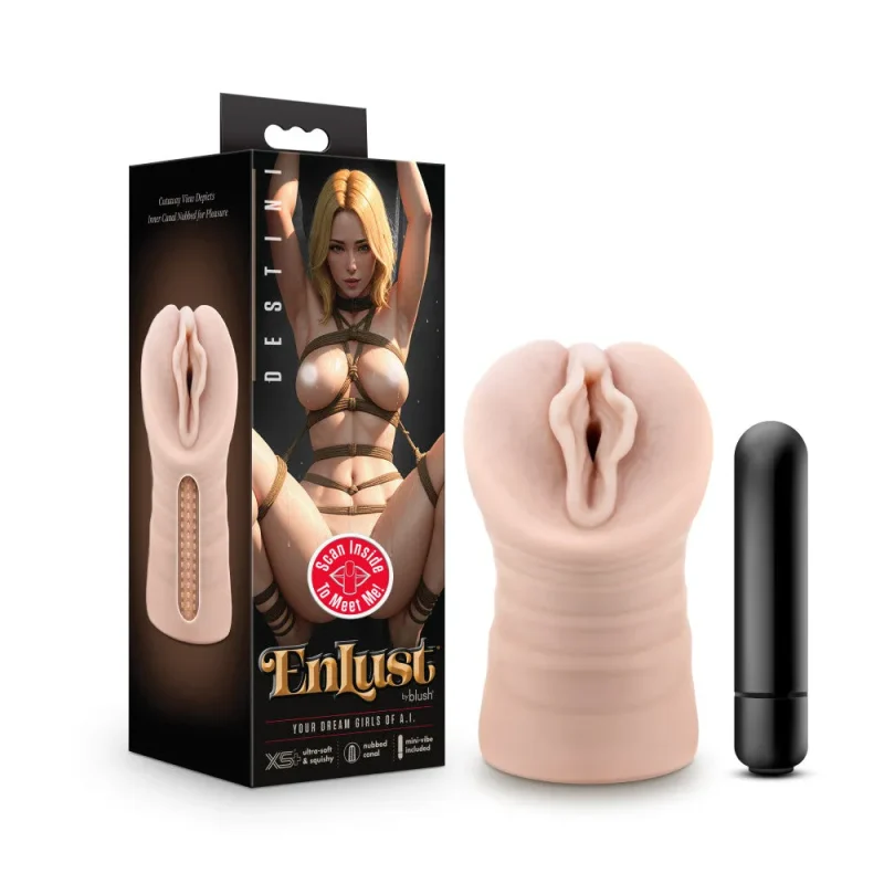 enlust destini flesh vibrating vagina stroker