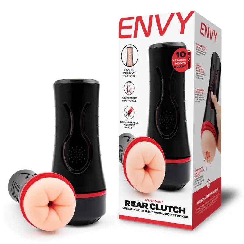 envy squeezable vibrating anal stroker rear clutch