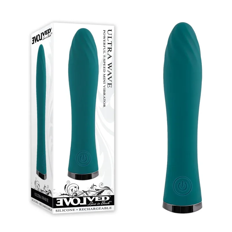 evolved ultra wave 13 cm blue usb rechargeable mini vibrator