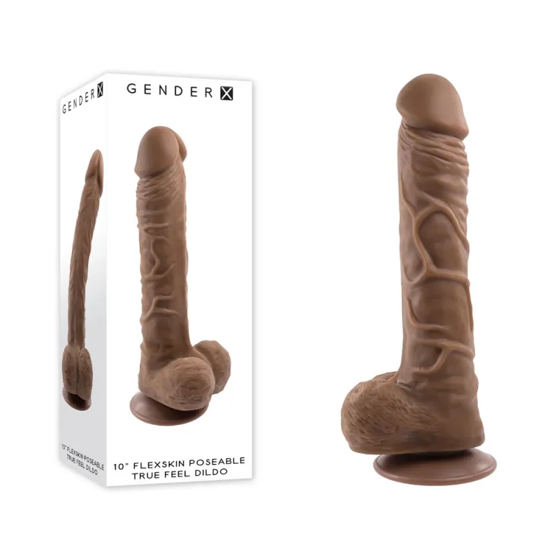 flexskin 10 poseable dong dark brown 29 2 cm