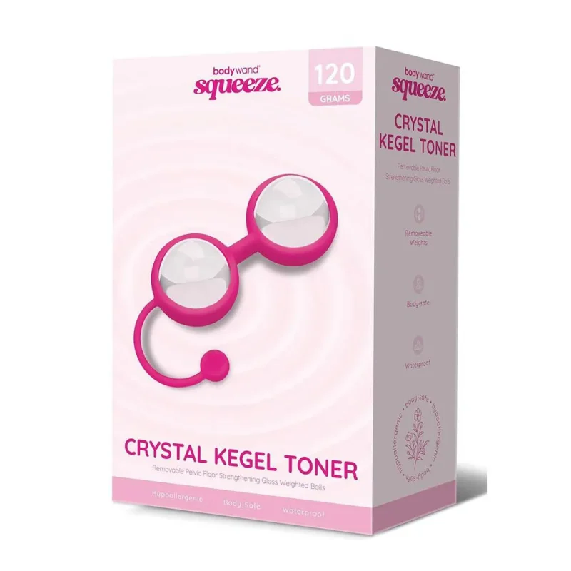 glass weighted kegel balls set bodywand crystal squeeze toner