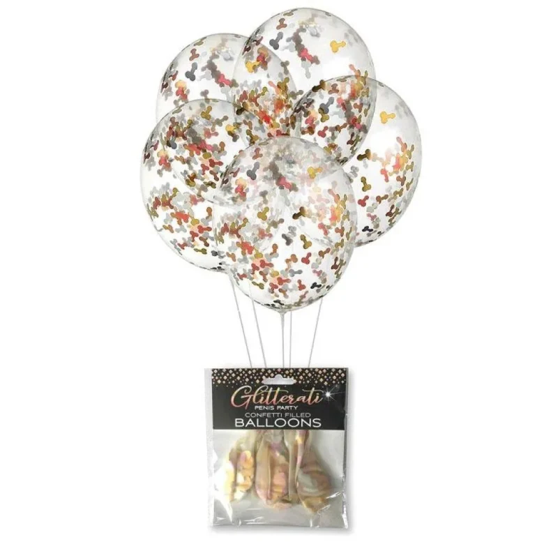 glitterati party confetti balloons 5 pack