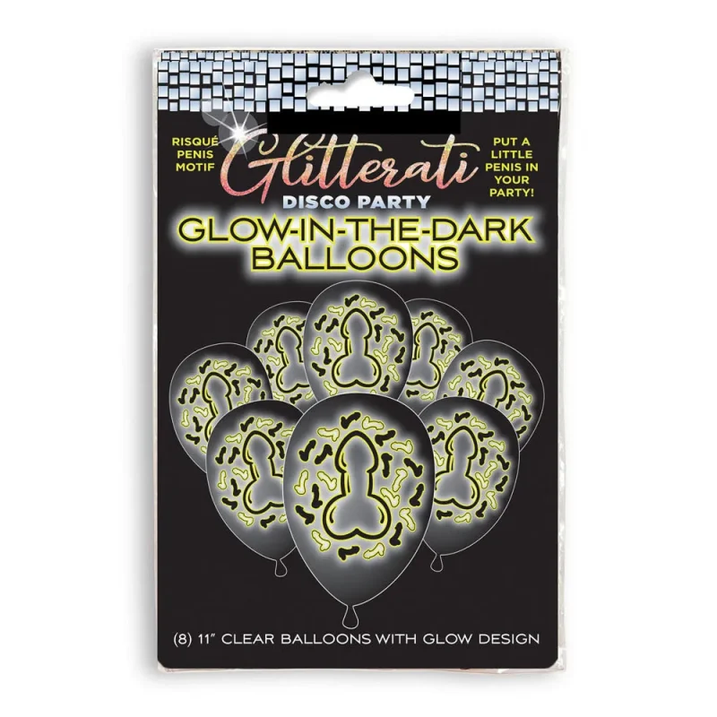 glow in dark disco party balloons glitterati collection