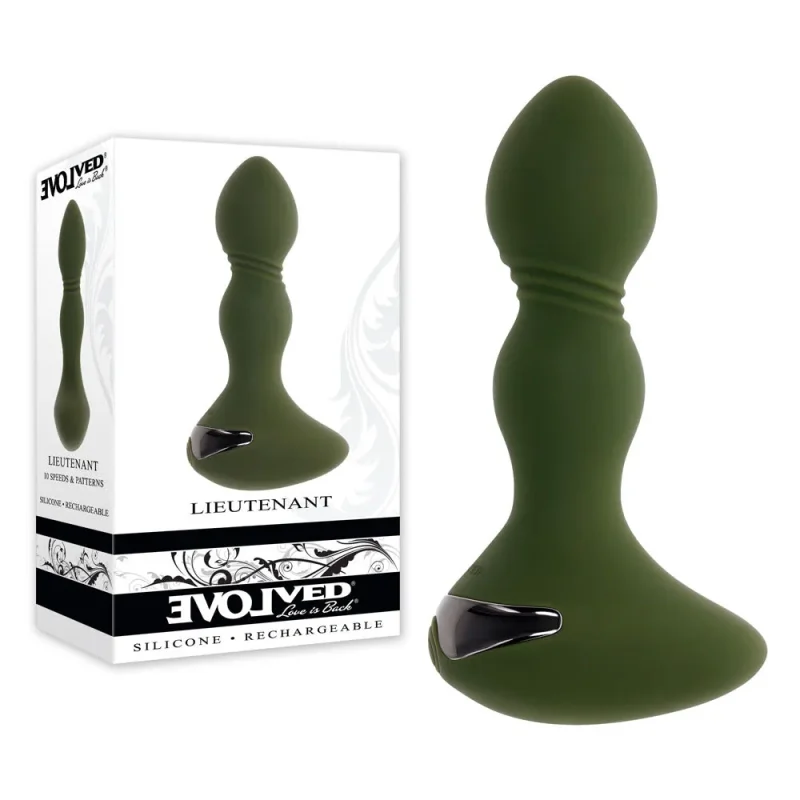 green 12 2 cm usb rechargeable vibrating butt plug lieutenant