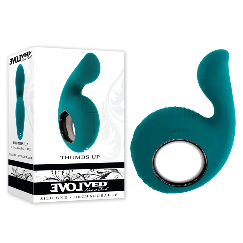 green usb rechargeable thumbs up stimulator