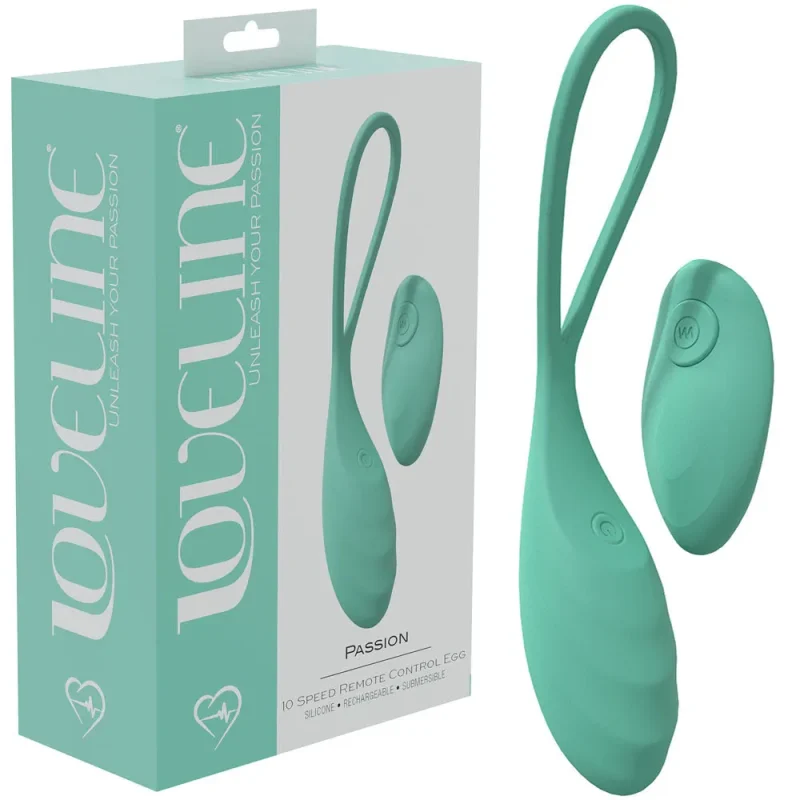 green usb rechargeable vibrating egg with wireless remote loveline passion