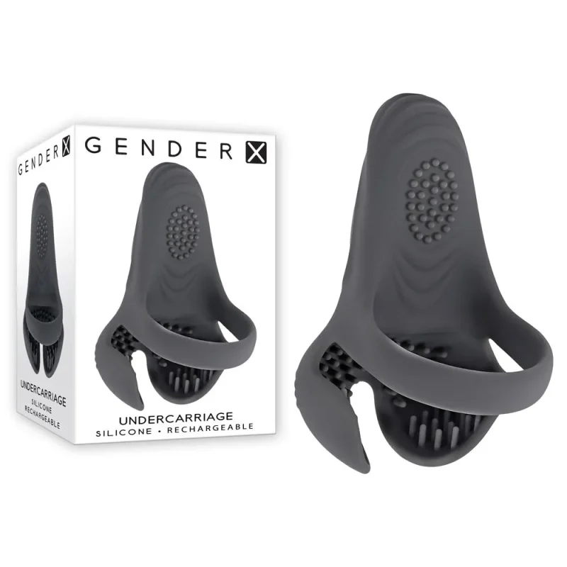 grey usb rechargeable vibrating ring undercarriage for gender