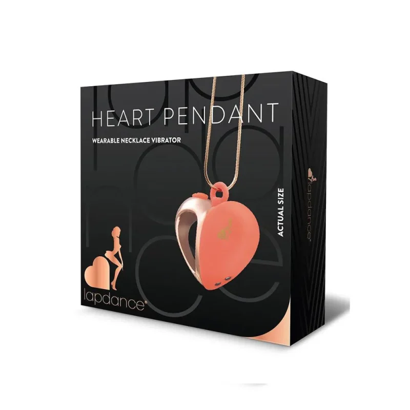 heart pendant necklace vibrator pink rose gold usb rechargeable