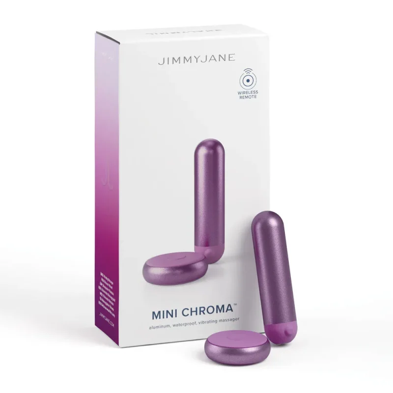 jimmyjane mini chroma purple bullet 7 8cm usb rechargeable w remote