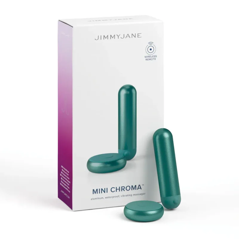 jimmyjane mini chroma teal bullet usb rechargeable wireless remote