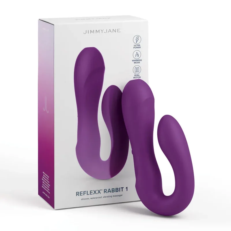 jimmyjane reflexx purple usb rabbit vibrator dual action