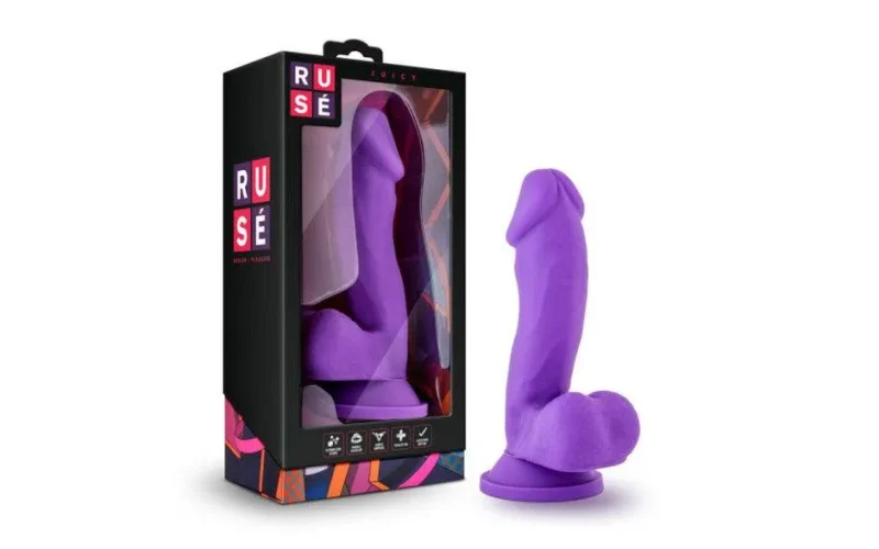 juicy purple dong ruse vibrant silicone dildo