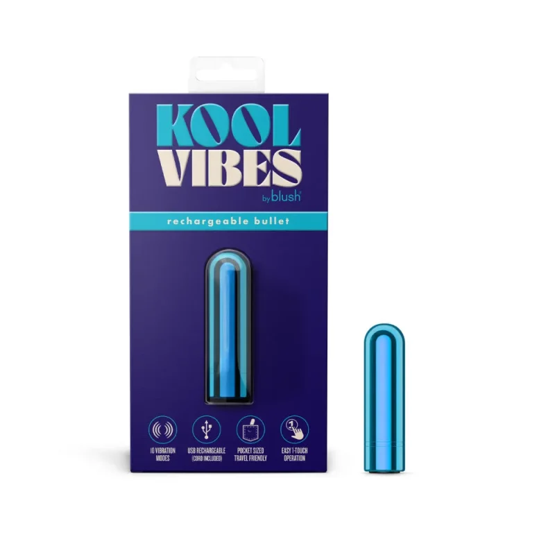 kool vibes mini bullet blueberry 6 4cm usb rechargeable