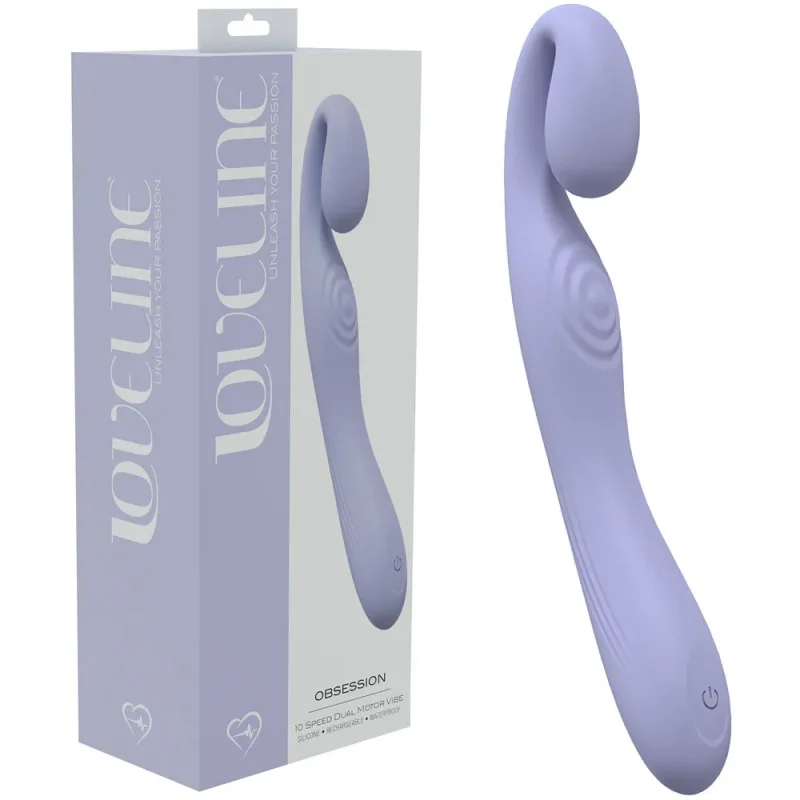 lavender usb rechargeable vibrator 18 4cm loveline obsession