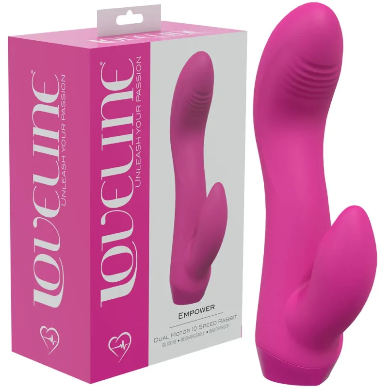 loveline empower pink 13 5cm usb rechargeable rabbit vibrator