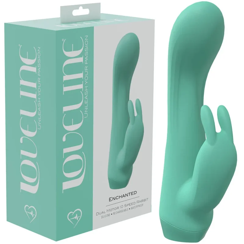 loveline enchanted 13 5cm green usb rabbit vibrator